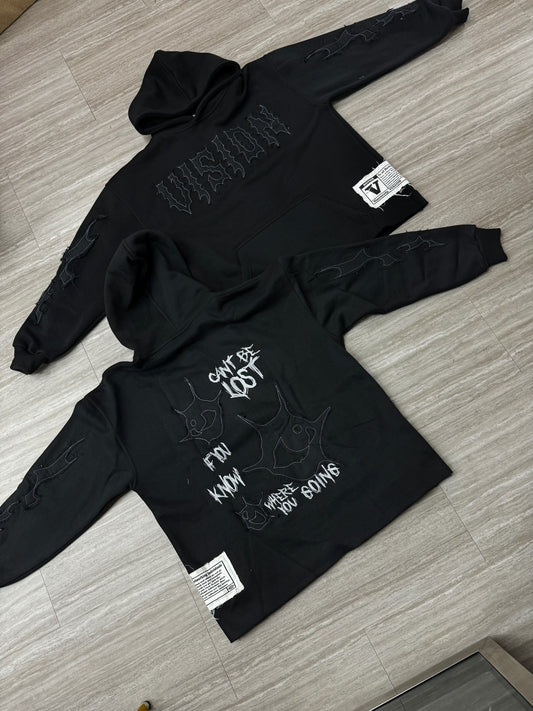 VISION Oversized Cropped Hoodies